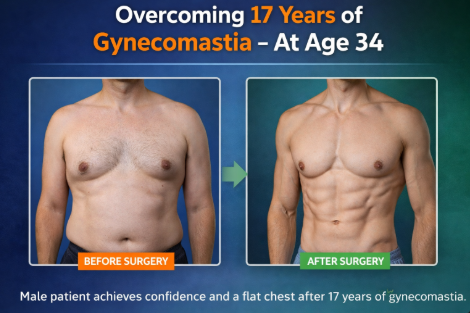 Patient overcoming 17 years of gynecomastia